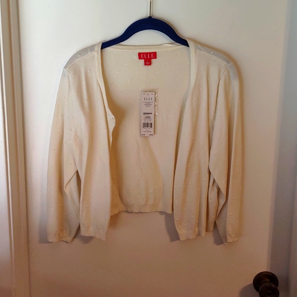 NWT large Elle quarter sleeve cardigan